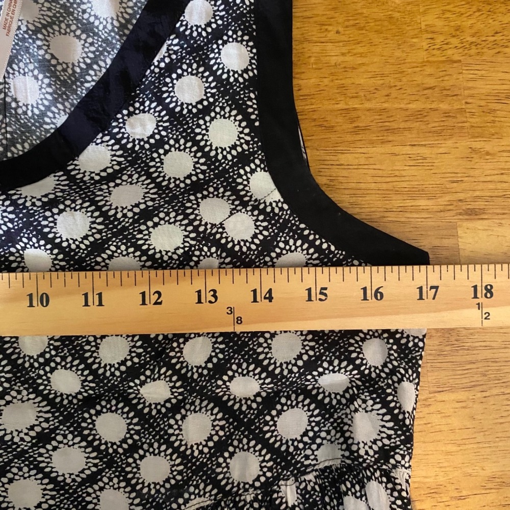 Free People Mini Dress Womens Small Black White Sunburst Boho Festival Sundress - Picture 7 of 8